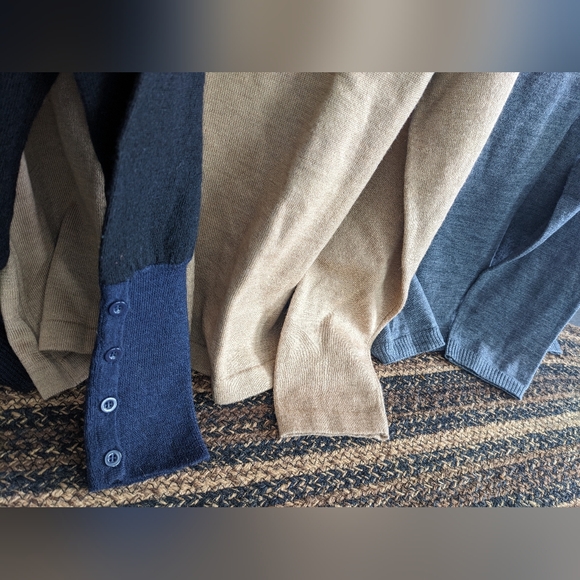 Pendleton Kenar Annalaura 100% Wool Sweaters Italian Neutral Palette Minimalist - Picture 7 of 16